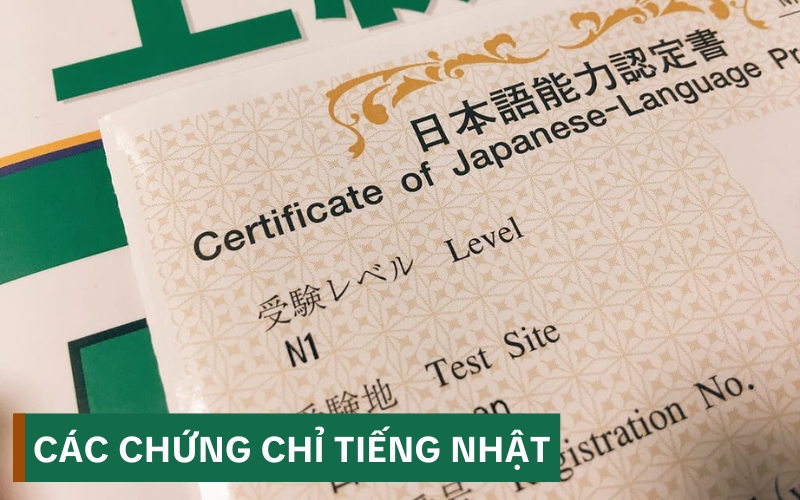 các chứng chỉ tiếng Nhật